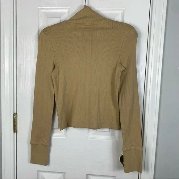Aerie Womens Size Small Long Sleeve Turtleneck Top - Picture 2 of 4